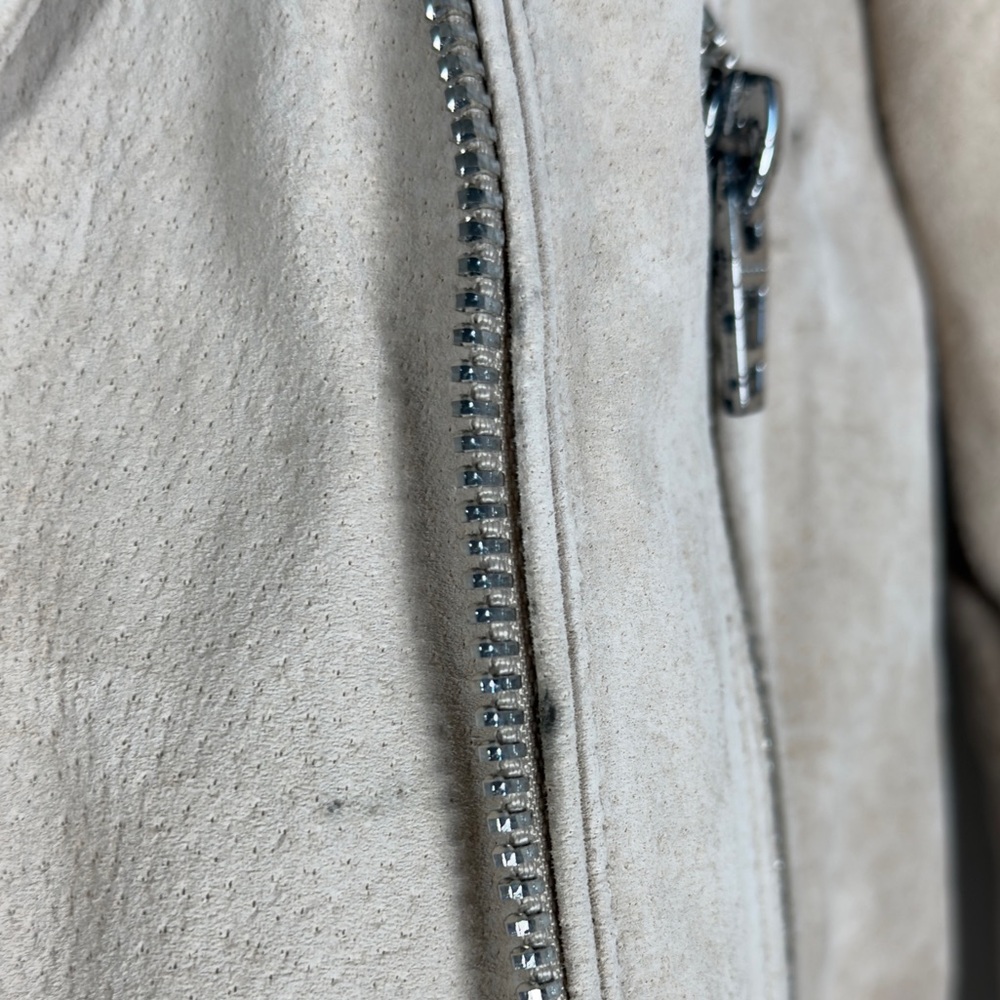 Blank NYC Tan Suede Leather Moto XS Jacket New - Picture 10 of 10